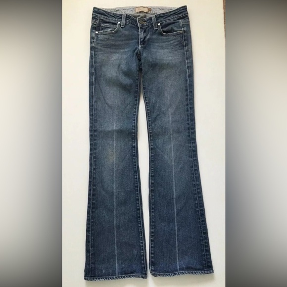 Paige Laurel Canyon Jeans Women’s Sz 27 Blue Low Rise Bootcut Medium Wash - Picture 1 of 9